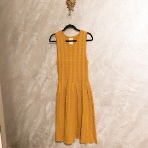Anthropologie Far Away From Home Mustard Sweater Dress!